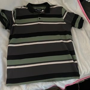 striped collared shirt
